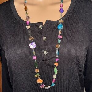 Beautiful multicolored beaded necklace